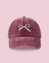 Bow Embroidered Adjustable Cap