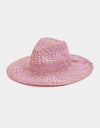 Fame Checkered Straw Weave Sun Hat