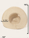 Fame Contrast Straw Braided Sun Hat