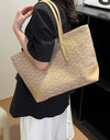 Chevron Straw Tote Bag