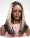 13*2" Lace Front Wigs Synthetic Long Straight 16" 150% Density