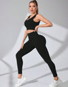 Scoop Neck Wide Strap Top and Pants Active Set