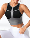 Color Block Round Neck Active Tank