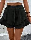 Tied Layered High Waist Shorts