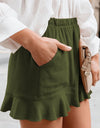 Full Size Ruffled Elastic Waist Shorts