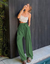 Tied High Waist Wide Leg Pants