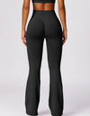 Wide Waistband High Waist Bootcut Pants