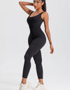 Wide Strap Sleeveless Active Jumpsuit