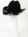 Fame Rhinestone Star Wide Brim Faux Suede Hat