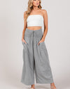 SAGE + FIG Drawstring Smocked High Waist Pants