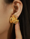 18K Gold-Plated Geometric Stud Earrings