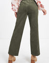 Pocketed Elastic Waist Straight Pants