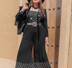 Plus Size Square Neck Jumpsuit
