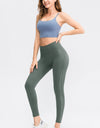 Wide Waistband Slim Fit Long Sports Pants