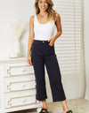 Judy Blue Full Size High Waist Tummy Control Garment Dyed Wide Cropped Jeans