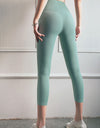 Feel Like Skin Elastic Waistband Cropped Yoga Leggings