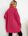 Open Front Dropped Shoulder Cardigan