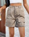 Pocketed High Waist Denim Shorts