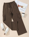 Drawstring Straight Pants with Pockets