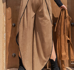 Plus Size Slit Wide Leg Pants