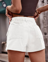 High-Waist Denim Shorts with Pockets