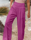 Full Size Smocked Waist Wide Leg Pants