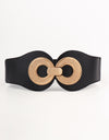 Alloy Buckle Elastic PU Belt