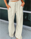 Drawstring Wide Leg Pants