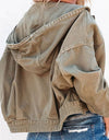 Hooded Dropped Shoulder Denim Jacket