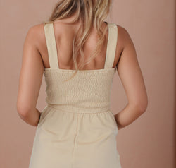 Square Neck Wide Strap Romper