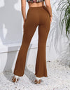 Exposed Seam High Waist Bootcut Pants