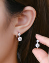 1.3 Carat Moissanite 925 Sterling Silver Earrings