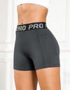 Elastic Waist Active Shorts with Pockets