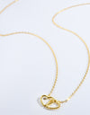 Heart Shape Spring Ring Closure Necklace