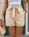 Frill Tied Shorts with Pockets