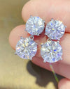 10 Carat Moissanite 925 Sterling Silver Earrings