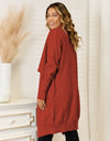 Long Sleeve Open Front Longline Cardigan