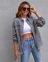 Distressed Drop Shoulder Denim Jacket