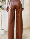 Buttoned High Waist Pants with Pockets