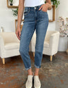 Judy Blue Full Size Cuffed Hem Slim Jeans