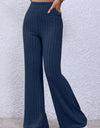 Basic Bae Full Size Ribbed High Waist Flare Pants