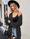 Cable-Knit Long Sleeve Cardigan
