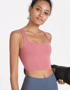 Crisscross Open Back Cropped Sports Cami