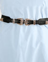 Double Buckle PU Leather Belt