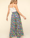 Haptics Smocked Waist Abstract Print Pants