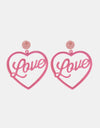 Heart Shape Acrylic Dangle Earrings