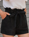 Paperbag Waist Belted Pocket Shorts