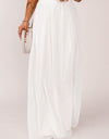 Elastic Waistband Split Maxi Skirt