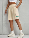 Pocketed Elastic Waist Shorts