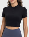 Quarter Zip Short Sleeve Active T-Shirt